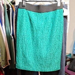 Alfani Teal Lace Pencil Skirt